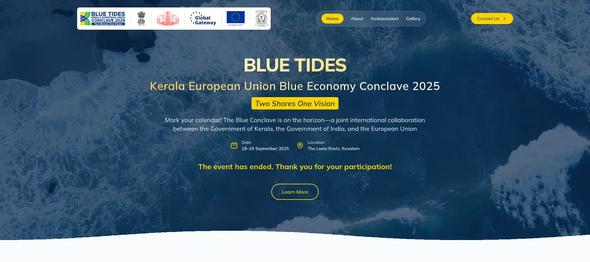 Blue Tides - Kerala EU Conclave preview